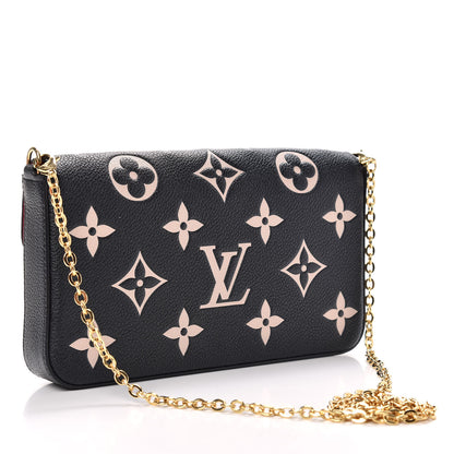 Louis Vuitton Empreinte Monogram Giant Felicie Pochette Black Beige 3 of 10