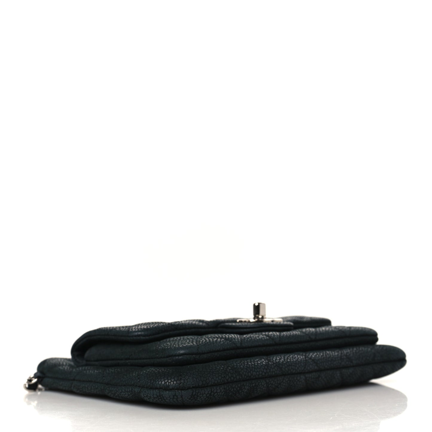 Iridescent Caviar Quilted Daily Zip Crossbody Bag Black