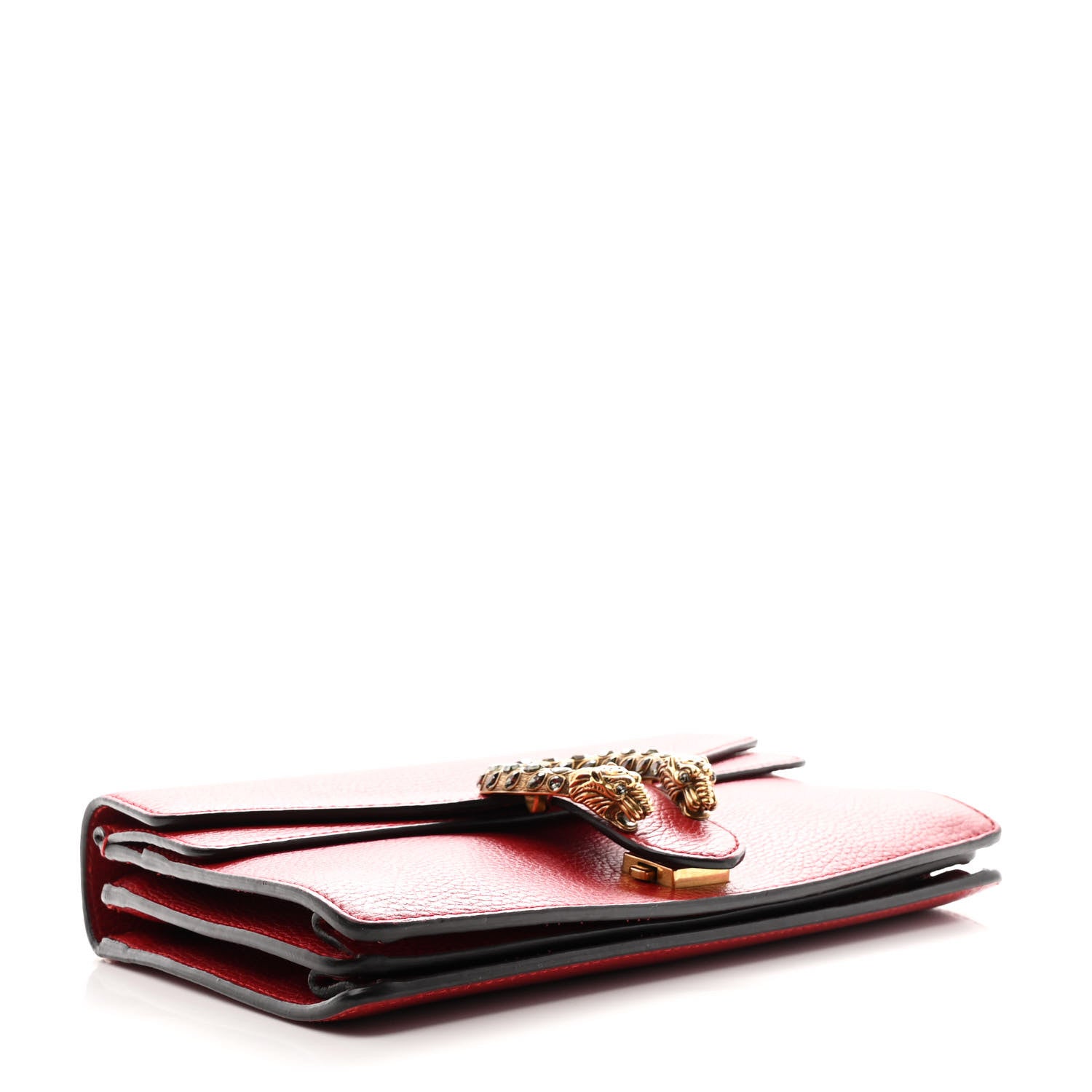 Gucci Dollar Calfskin Swarovski Crystal Small Dionysus Shoulder Bag Hibiscus Red 4 of 11