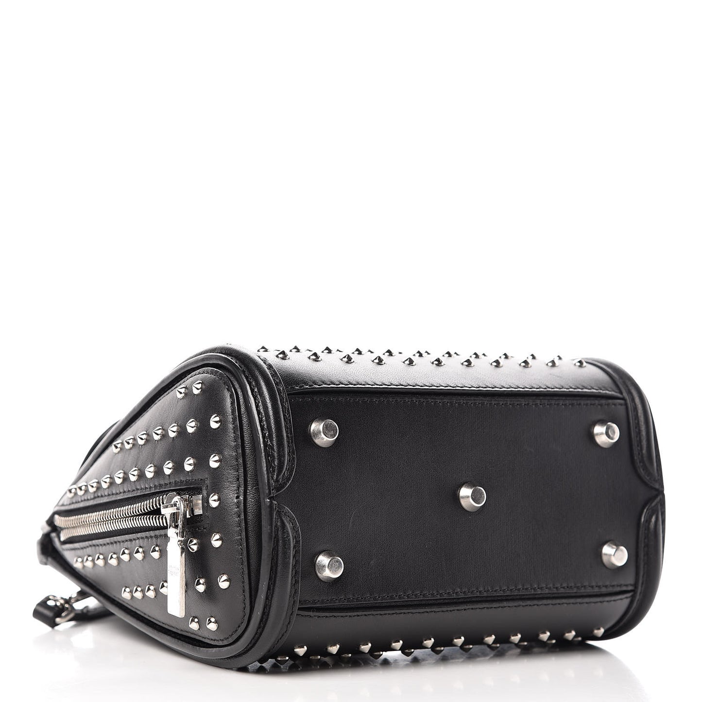 Calfskin Studded Mini Heroine Shoulder Bag Black