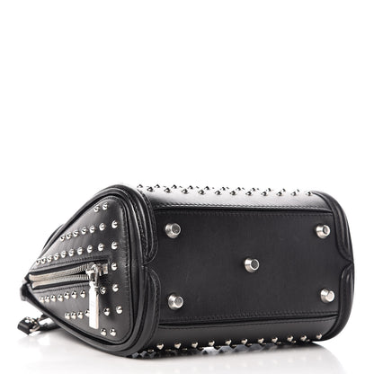 Alexander McQueen Calfskin Studded Mini Heroine Shoulder Bag Black 4 of 13