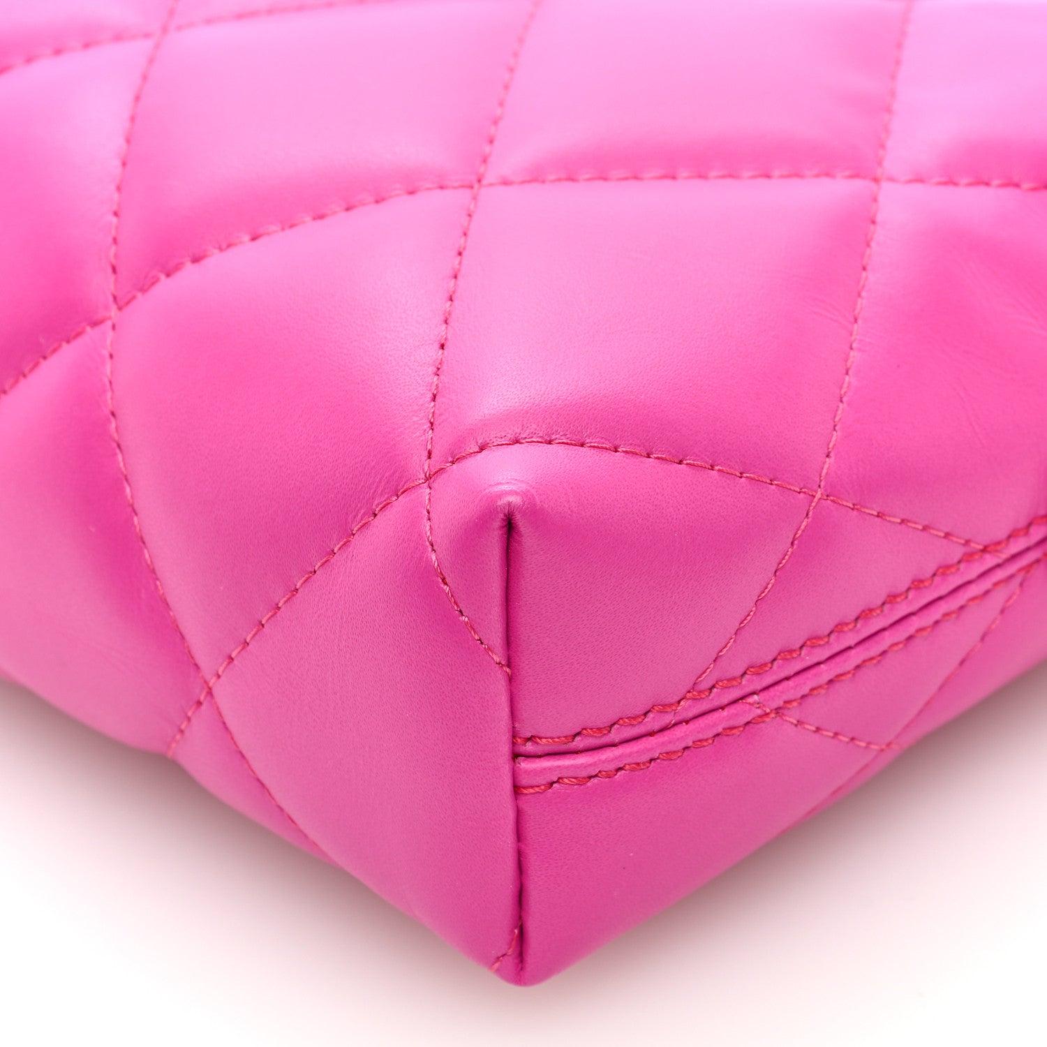 Balenciaga Nappa Calfskin Quilted XS Touch B Camera Shoulder Bag Fuchsia 8 of 8
