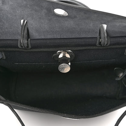 Hermes Toile Militaire Vache Hunter Herbag Zip Retourne 31 PM Black 6 of 13