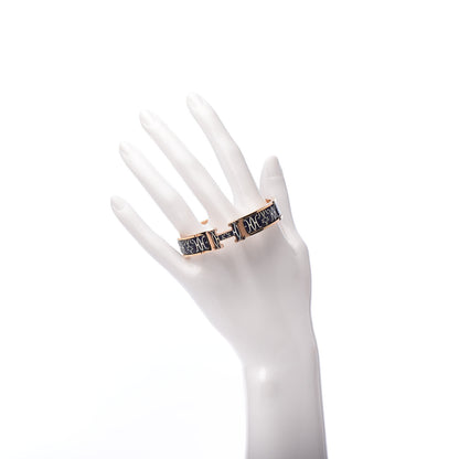 Hermes Enamel Narrow Print H Lift Clic Clac H Bracelet PM Beige Blue 2 of 5