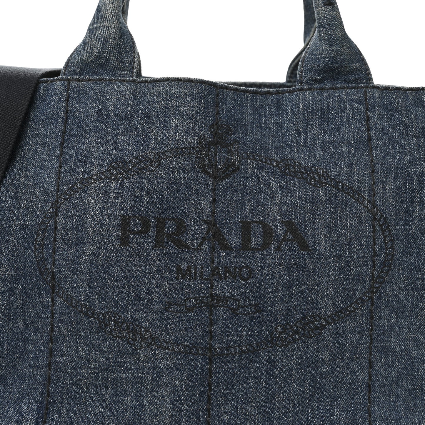 Denim Logo Tote Avio