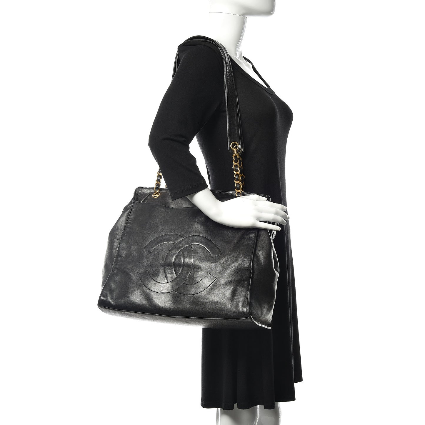 Lambskin CC Shoulder Bag Black