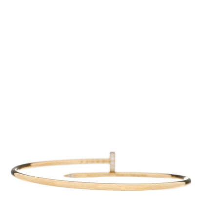 Cartier 18K Yellow Gold Diamond Small Juste Un Clou Bracelet 17 2 of 4