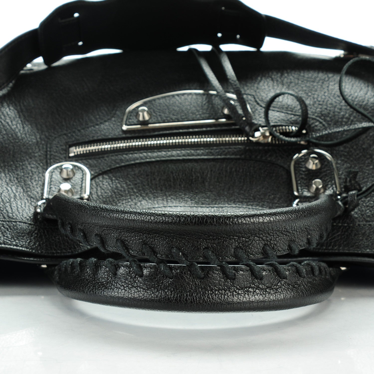 Balenciaga Chevre Silver Metallic Edge Hardware City Black 4 of 8