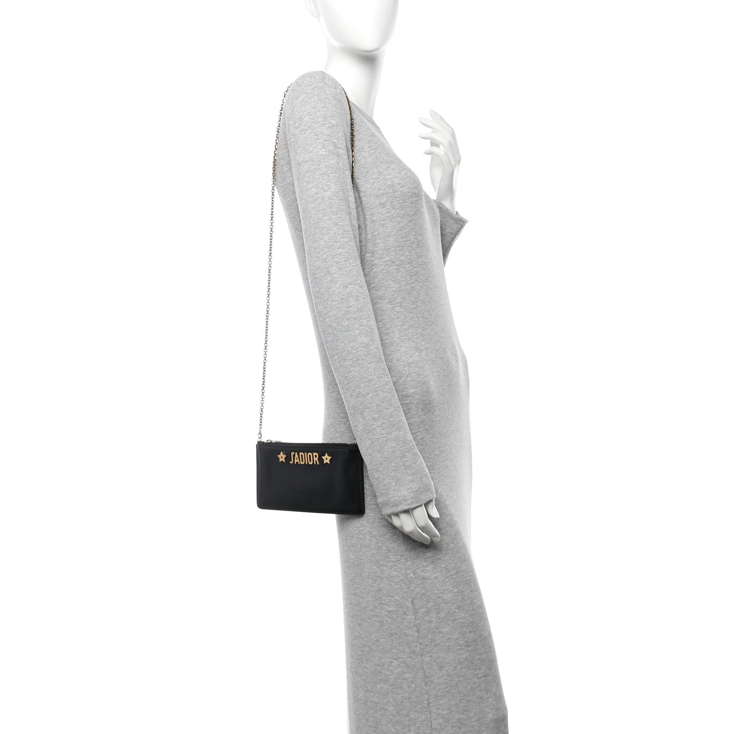 Christian Dior Calfskin J'adior Croisiere Chain Pouch Black 2 of 9