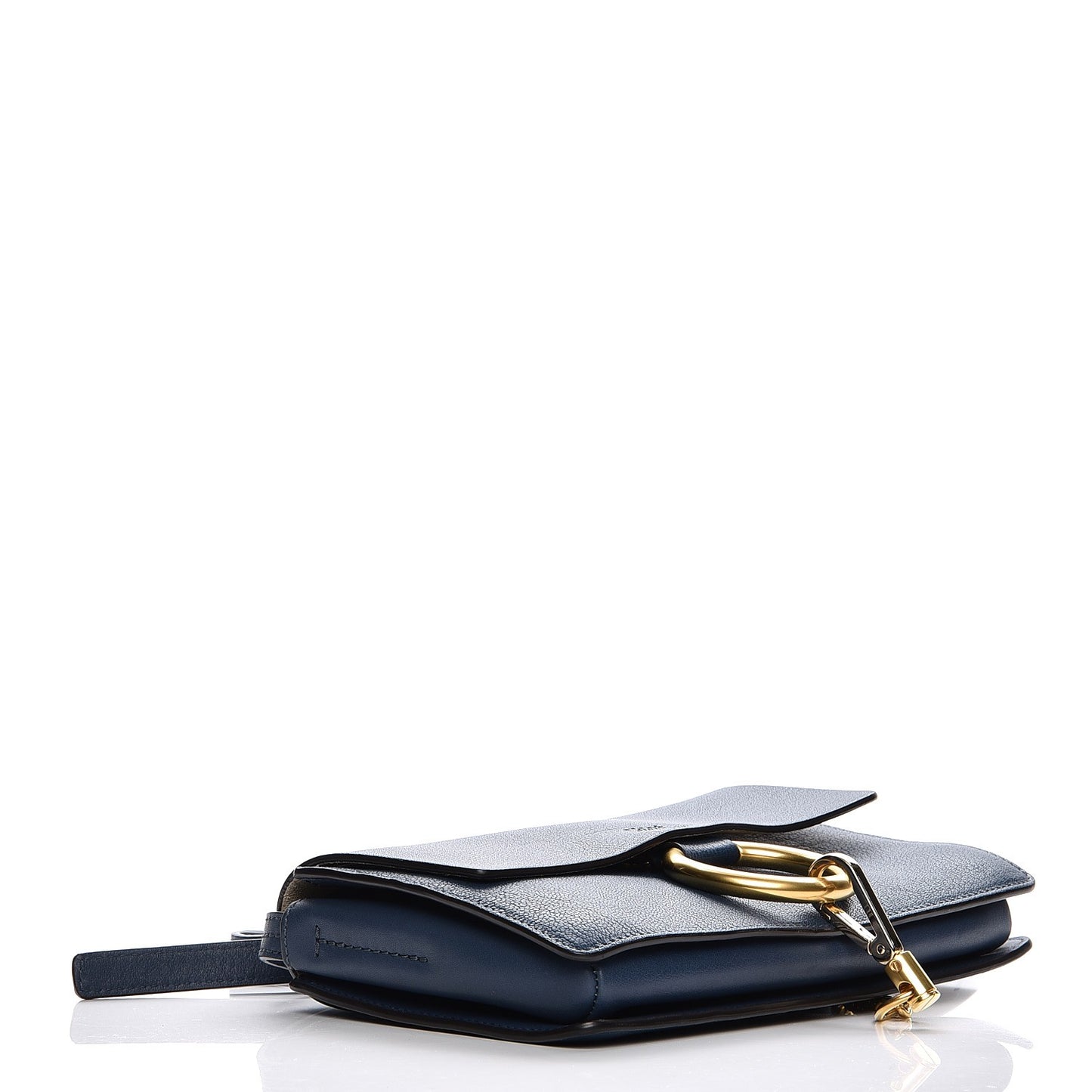 Goatskin Small Faye Shoulder Bag Denim Blue