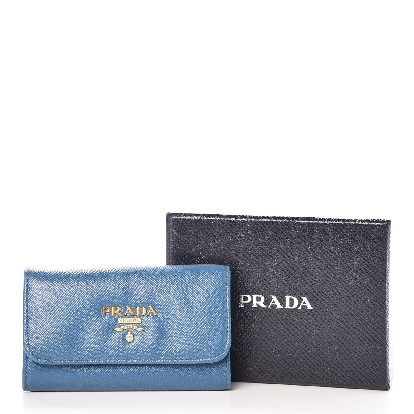 Saffiano Metal 6 Key Holder Cobalto