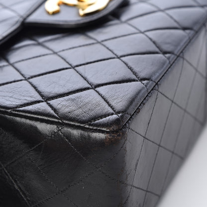 Chanel Lambskin Quilted Jumbo Single Flap Black 10 of 17
