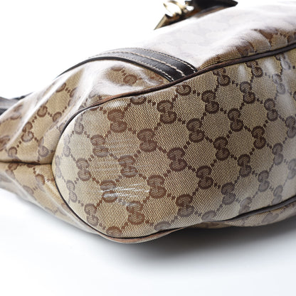 Gucci Crystal Monogram Duchessa Flap Shoulder Bag Dark Brown 5 of 15