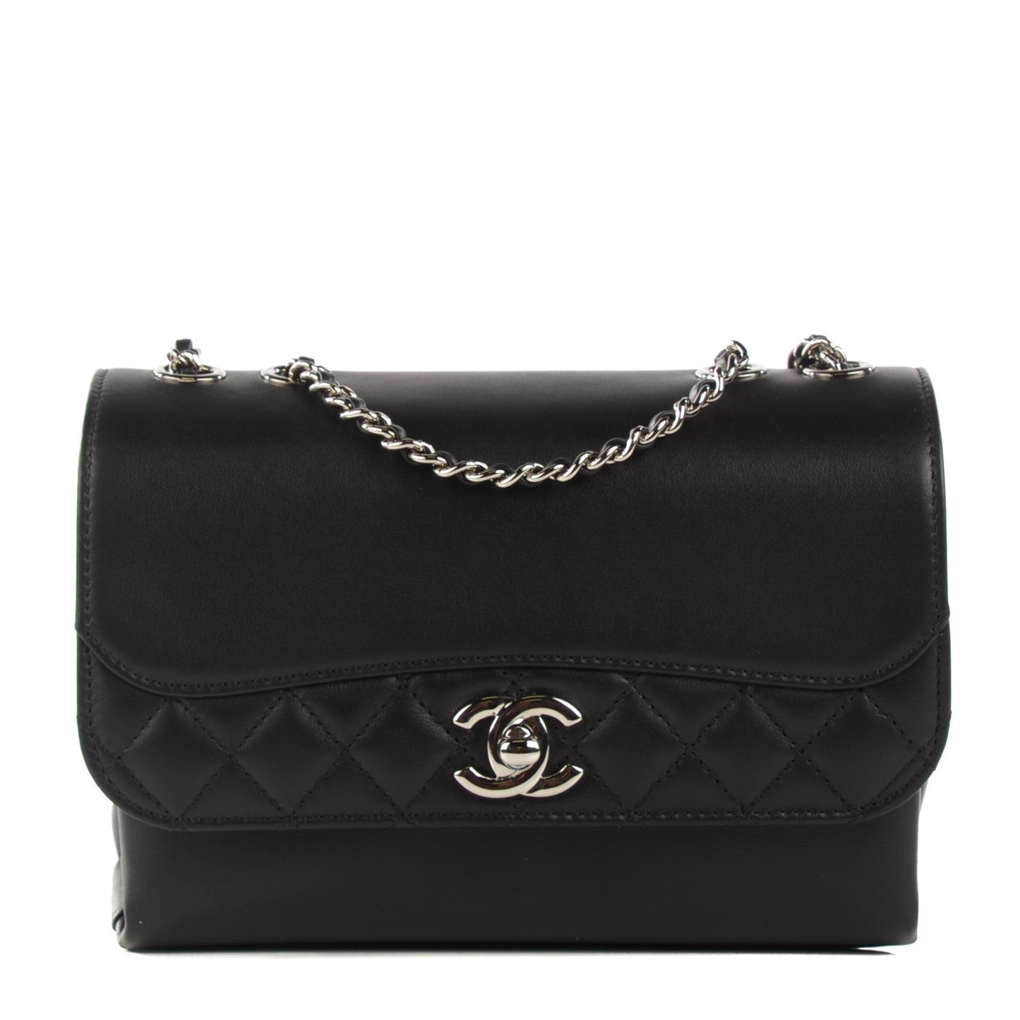 Calfskin Mini Tramezzo Flap Black