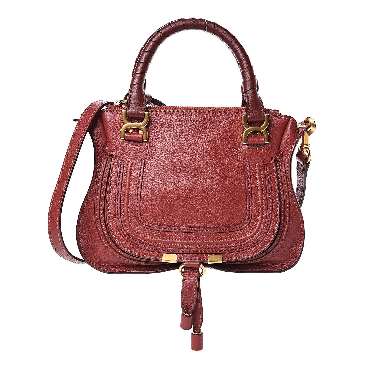 Chloe Calfskin Mini Marcie Satchel Garnet 1 of 9