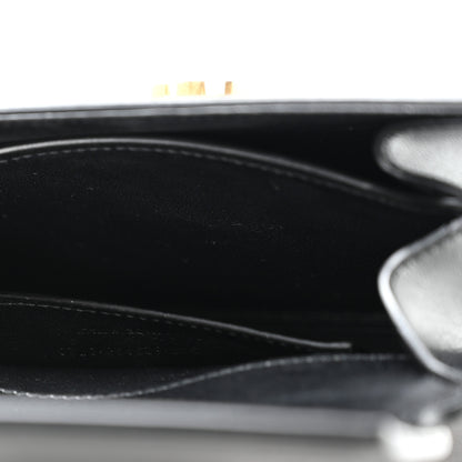 Saint Laurent Calfskin Mini Classic Monogram Cassandra Top Handle Black 7 of 10
