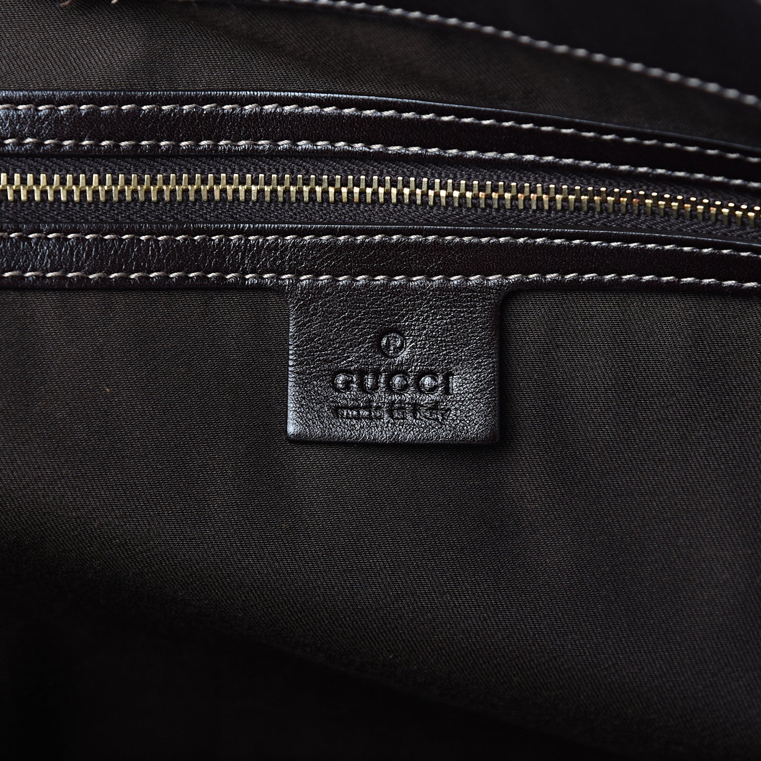 Gucci Calfskin Medium Britt Tote Brown 5 of 13