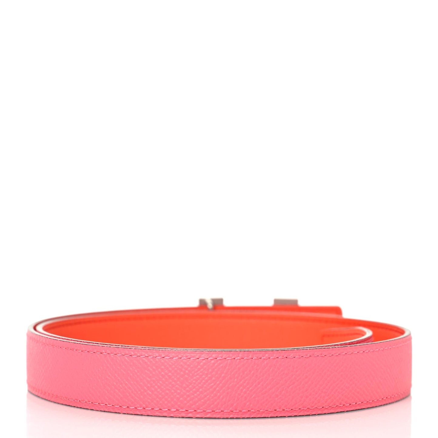 Epsom Swift Lizard 24mm Mini Constance H Belt 75 Orange Poppy Rose Azalee