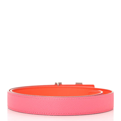 Hermes Epsom Swift Lizard 24mm Mini Constance H Belt 75 Orange Poppy Rose Azalee 2 of 5