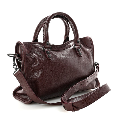 Balenciaga Agneau Arena Classic Hardware Small Le City Dark Burgundy 3 of 9