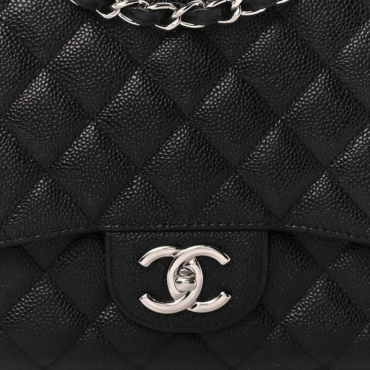 Caviar Quilted Maxi Double Flap Black