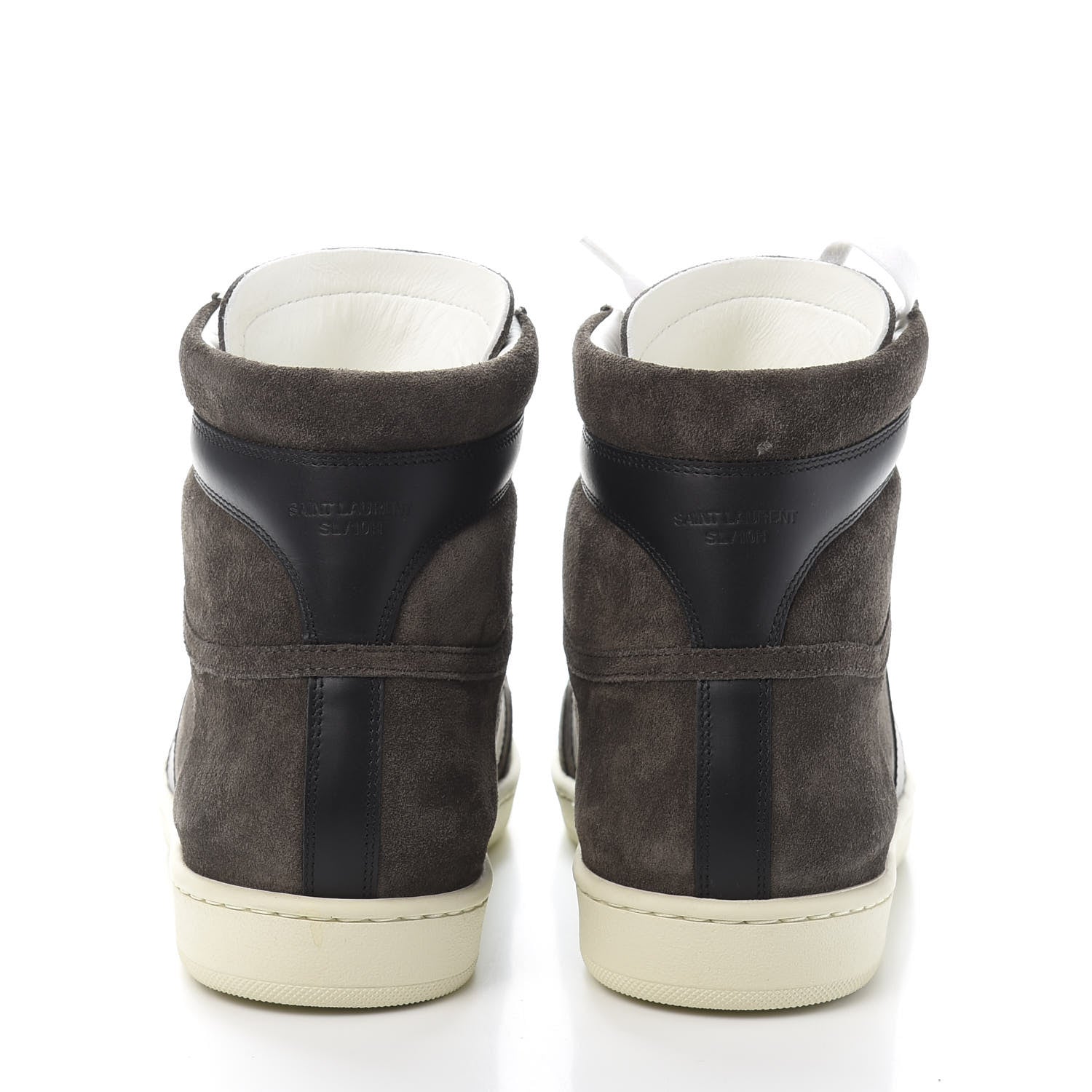 Saint Laurent Suede Calfskin Court Classic SL/10H High Top Sneakers 40 Bronze Black 5 of 14