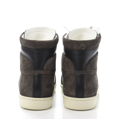 Saint Laurent Suede Calfskin Court Classic SL/10H High Top Sneakers 40 Bronze Black 5 of 14