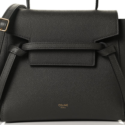 Celine Grained Calfskin Nano Belt Bag Grey 8 of 13