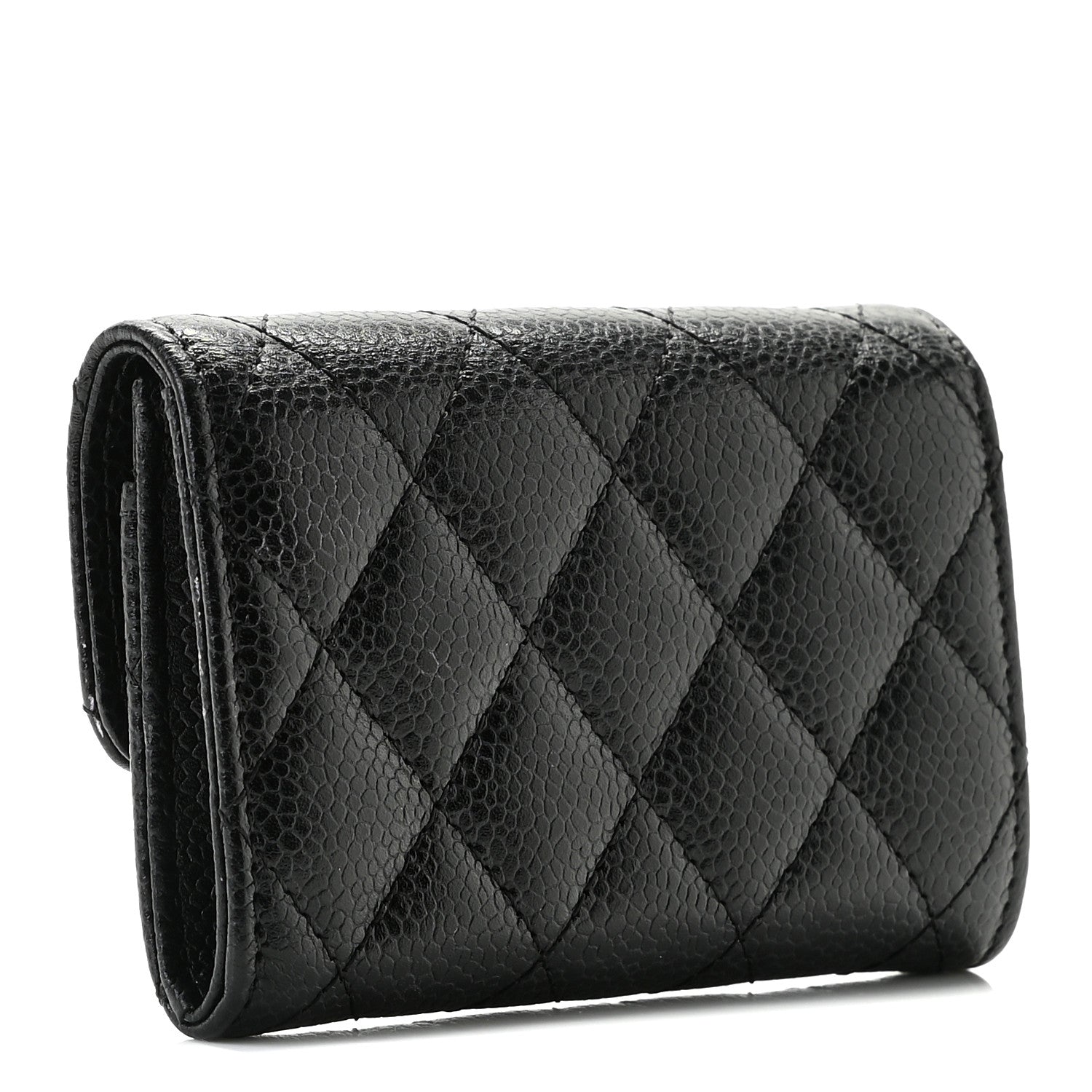 Chanel Caviar Quilted Flap Card Holder Black 2 of 8
