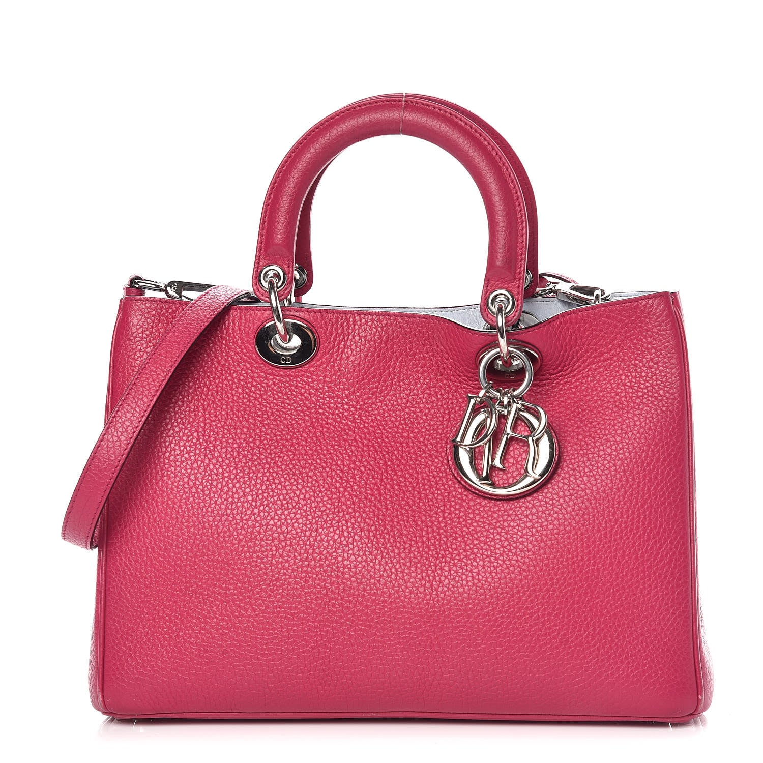 Christian Dior Calfskin Medium Diorissimo Bag Toxic Purple 1 of 21