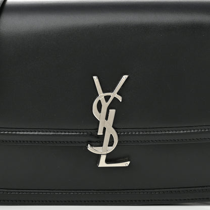 Saint Laurent Box Calfskin Monogram Medium Solferino Satchel Black 8 of 10