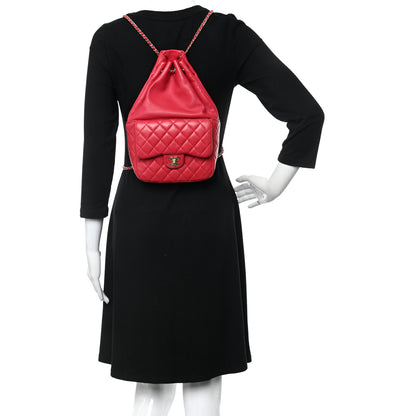 Chanel Lambskin Quilted Small In Seoul Backpack Red 2 of 11