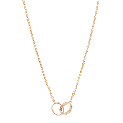 Cartier 18K Pink Gold Interlocking LOVE Necklace 1 of 9