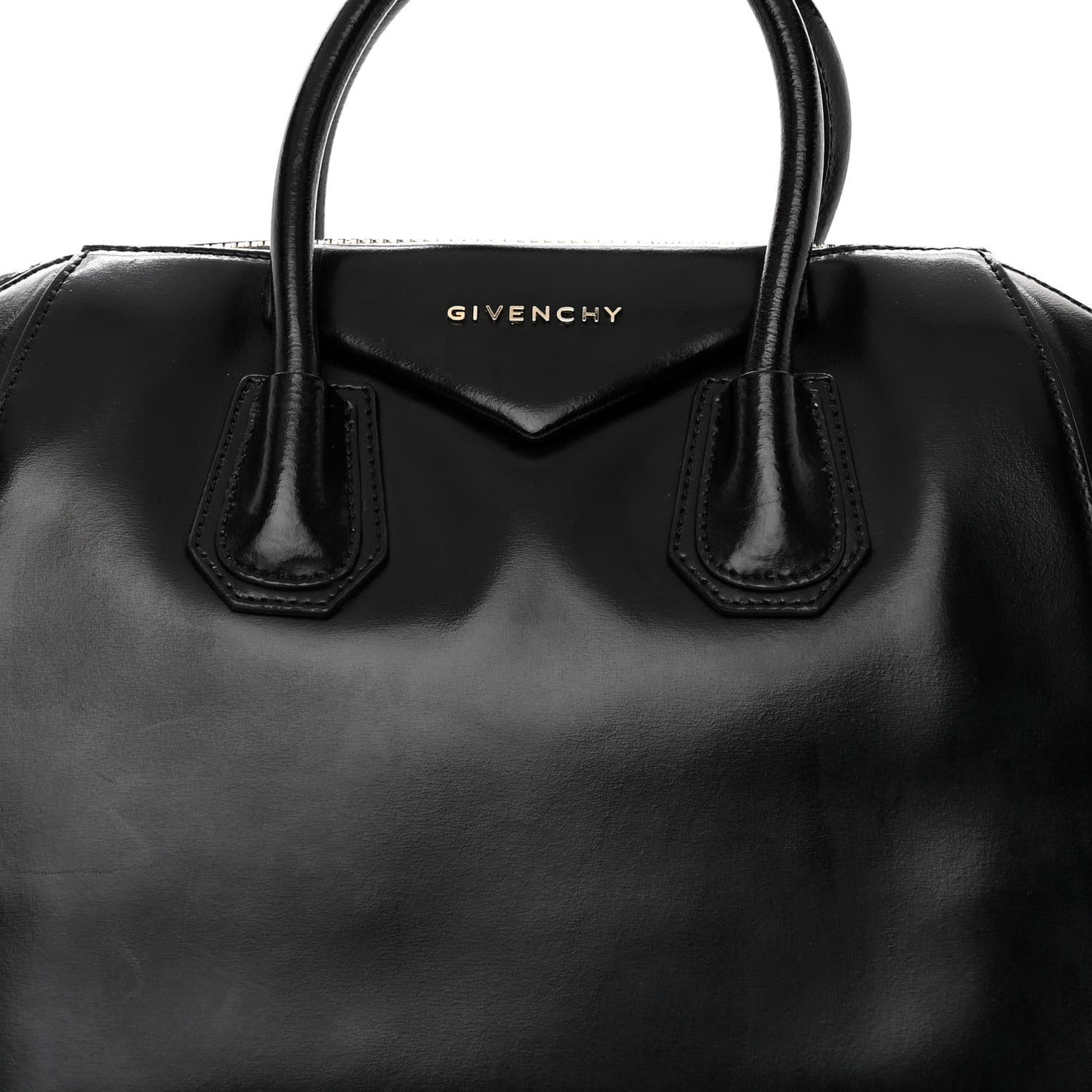 Shiny Lord Calfskin Medium Antigona Black