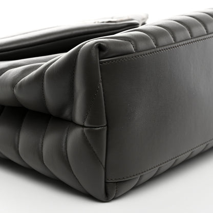 Saint Laurent Calfskin Y Quilted Monogram Medium Loulou Chain Satchel Earth 11 of 12