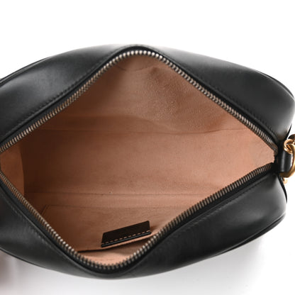 Gucci Calfskin Matelasse Small GG Marmont Chain Shoulder Bag Black 5 of 9