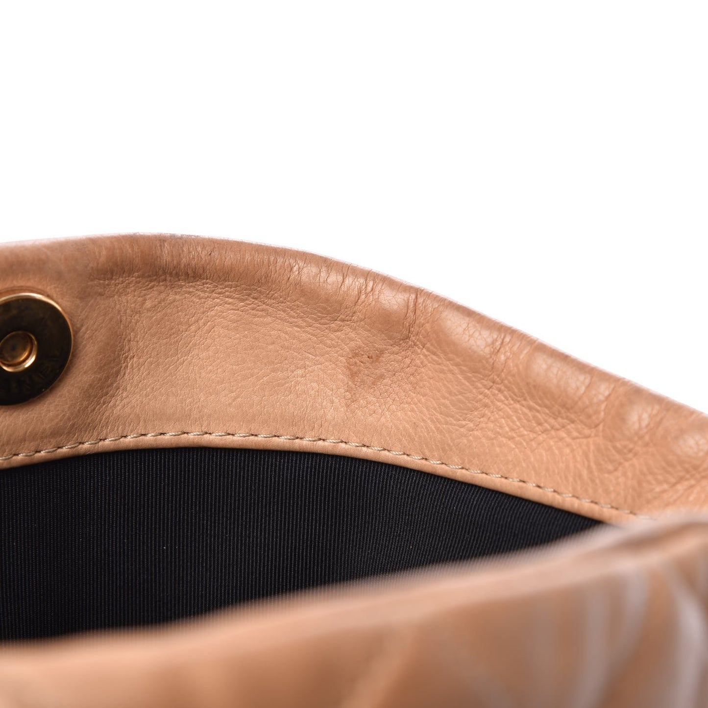 Calfskin Quilted Medium Chain Me Hobo Beige