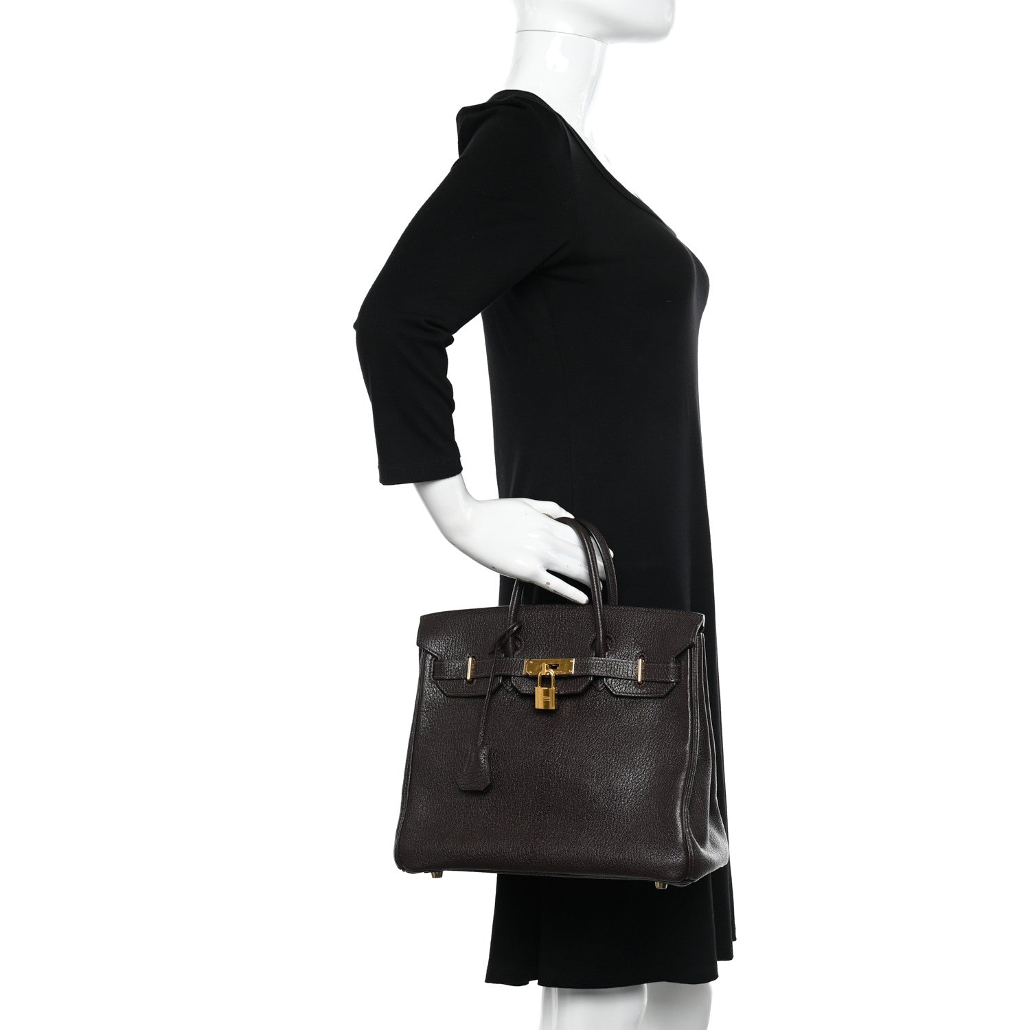 Hermes Chevre De Coromandel HAC Birkin 28 Chocolate 2 of 13