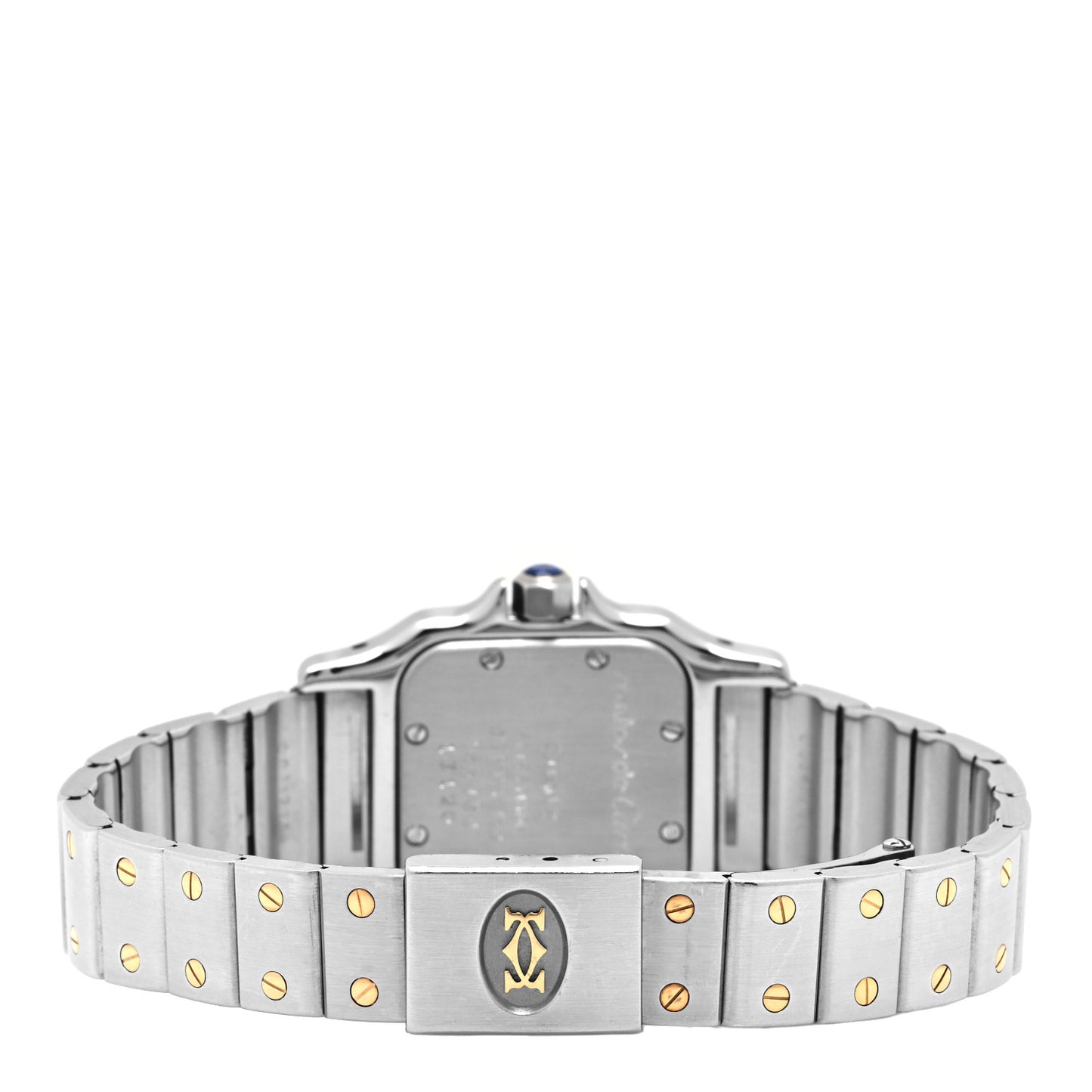 Stainless Steel 18K Yellow Gold 24mm Santos De Cartier Galbee Quartz Watch