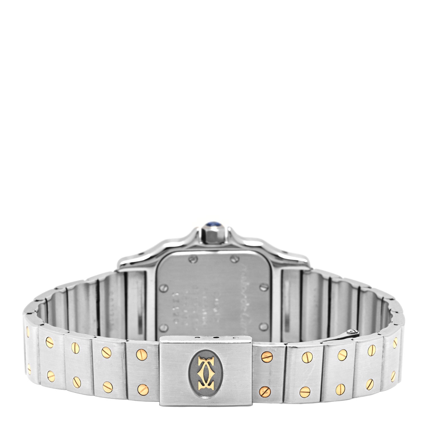 Cartier Stainless Steel 18K Yellow Gold 24mm Santos De Cartier Galbee Quartz Watch 3 of 4