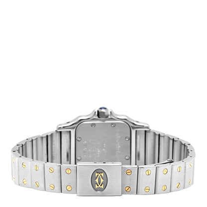 Cartier Stainless Steel 18K Yellow Gold 24mm Santos De Cartier Galbee Quartz Watch 3 of 4