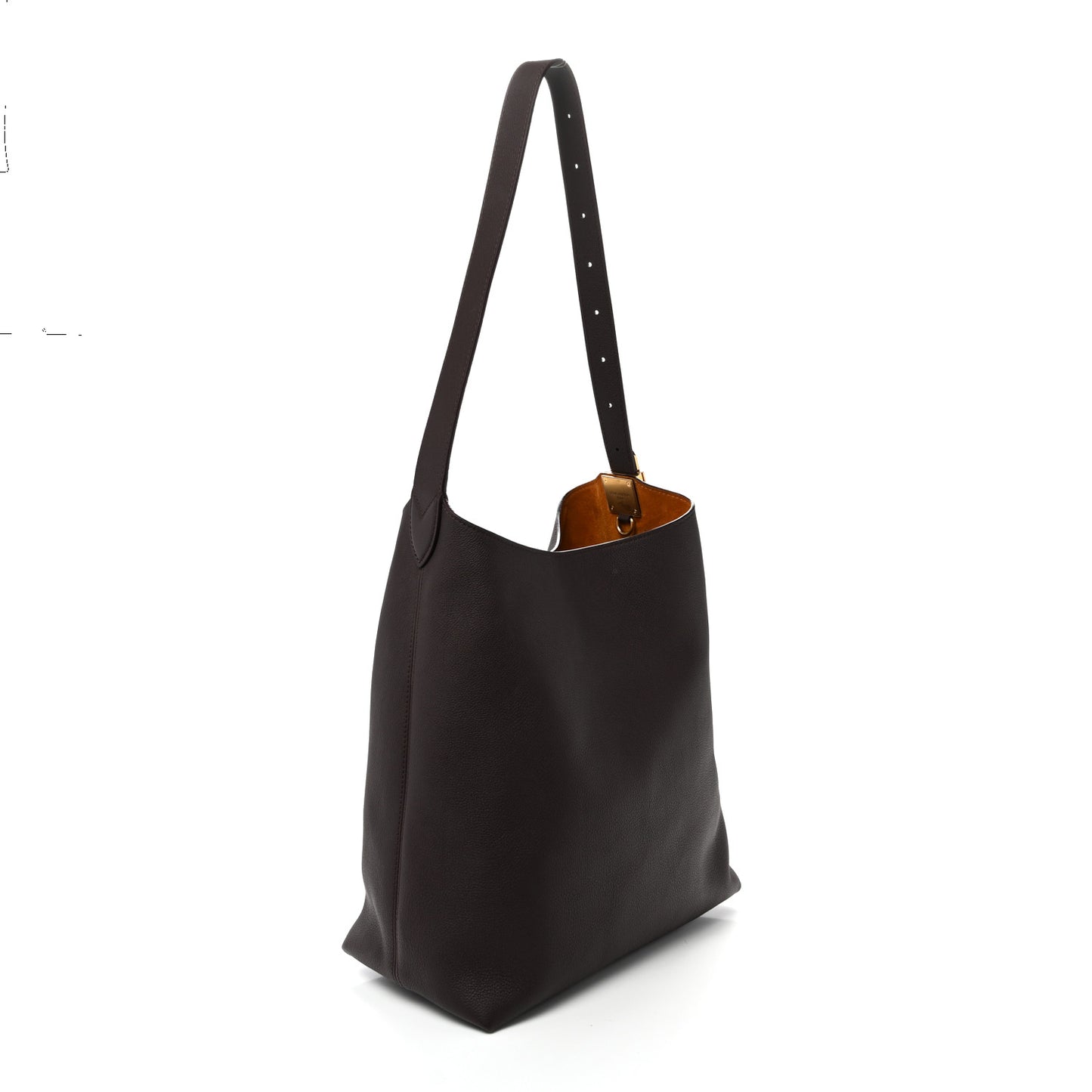 Grained Calfskin Low Key Hobo MM Chocolate