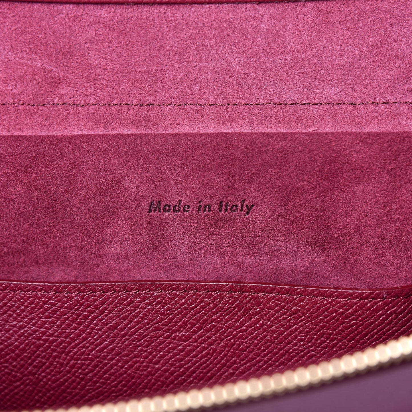 Baby Grained Calfskin Micro Belt Bag Plum