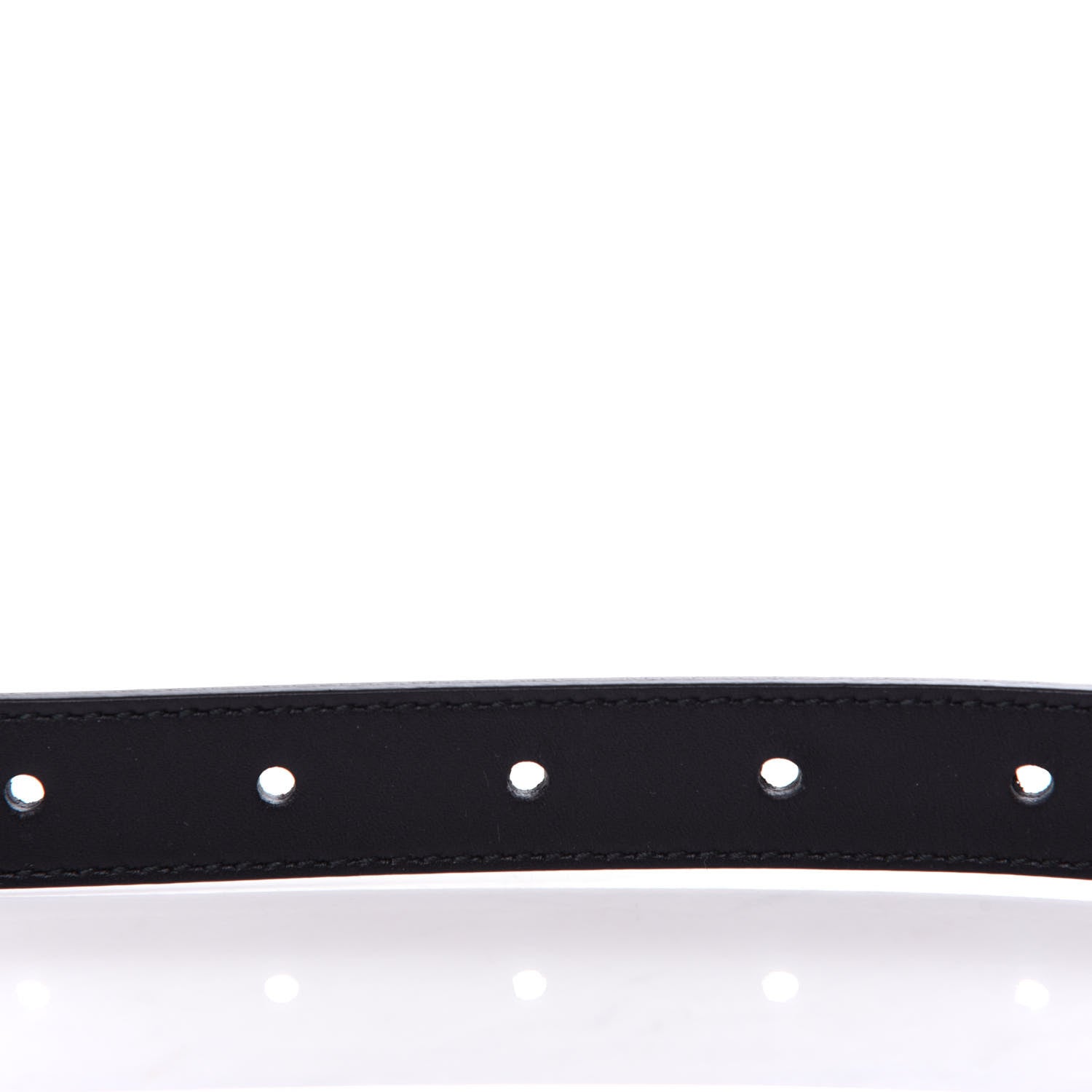 Gucci Moon Calfskin Pearl Double G 20mm Belt 80 32 Black Cream 3 of 5