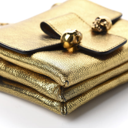 Alexander McQueen Metallic Small Twin Skull Chain Crossbody Antique Gold 6 of 10