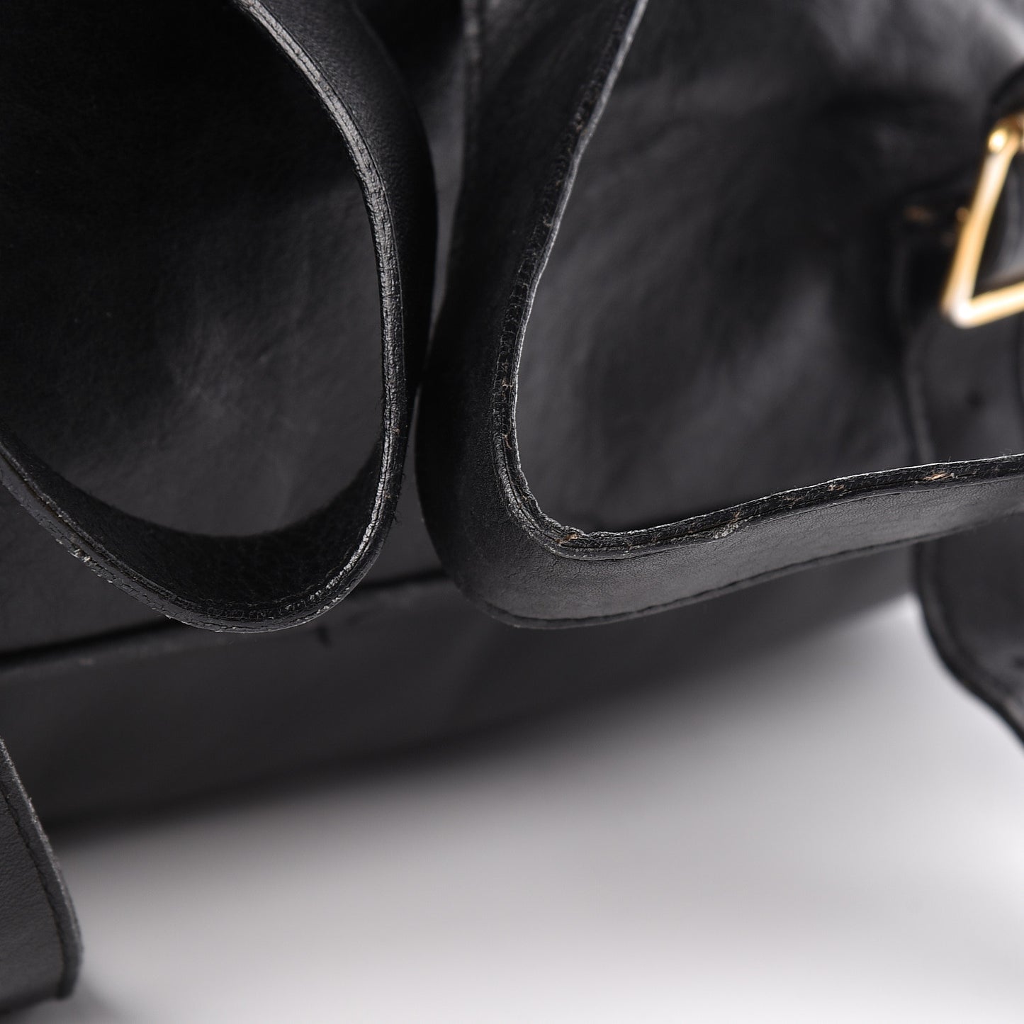 Calfskin Bamboo Backpack Black