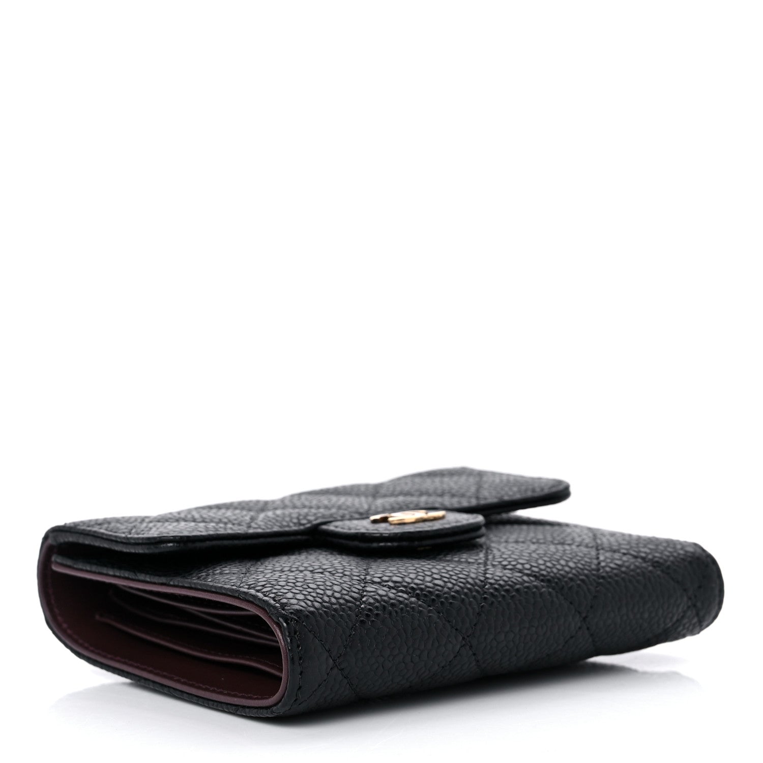 Chanel Caviar Quilted Compact Flap Wallet Black 4 of 11