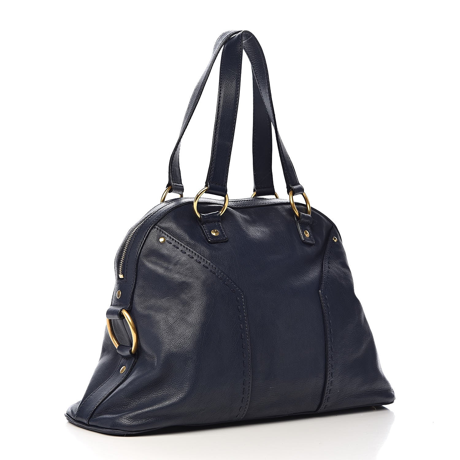 Saint Laurent Calfskin Large Muse Navy Blue 3 of 14