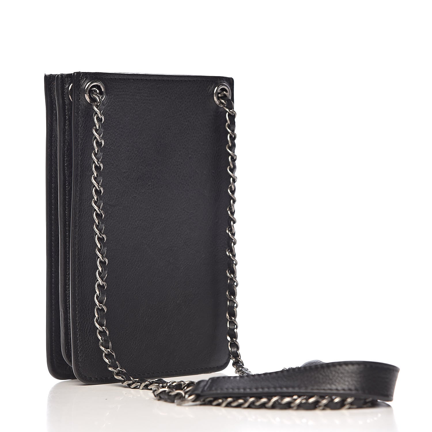 Chanel Calfskin CC Phone Holder Crossbody Black 3 of 10