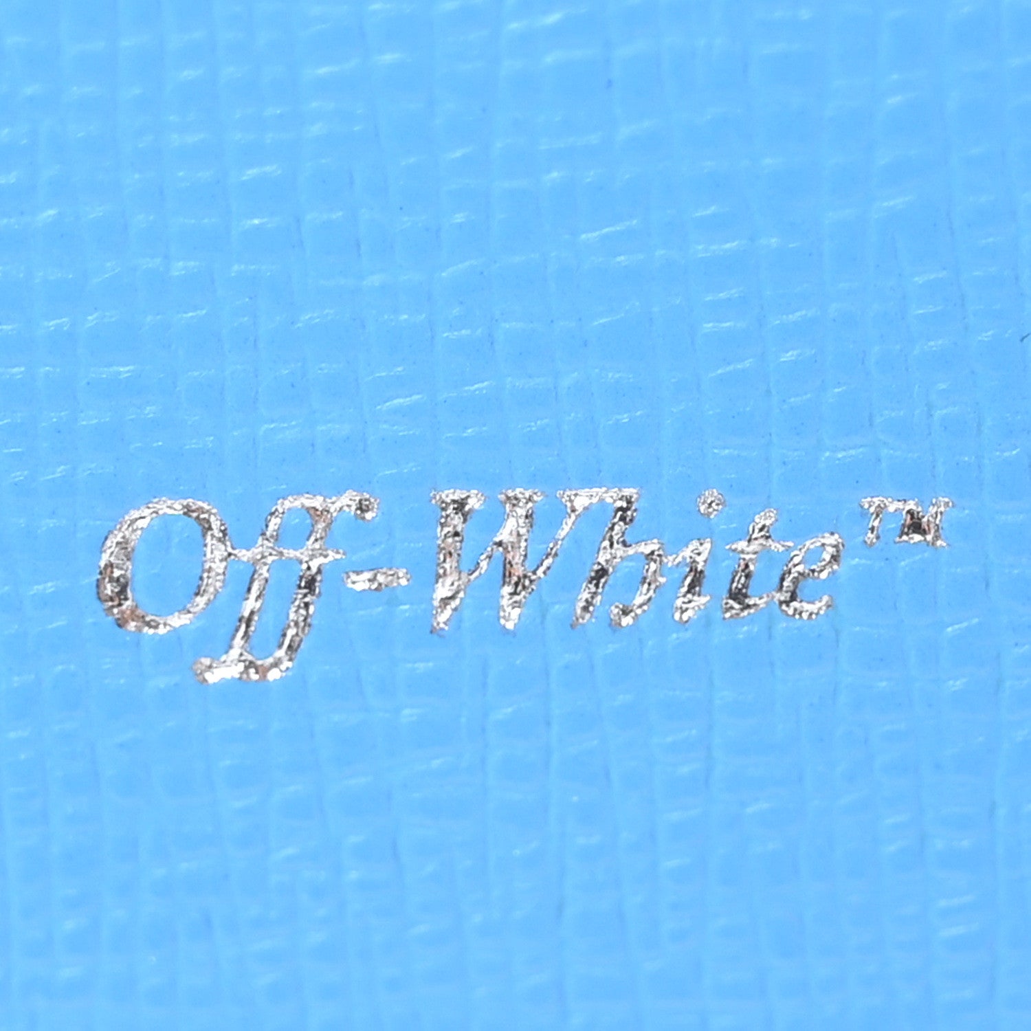 Off-White Calfskin Binder Clip Bag Blue 6 of 11